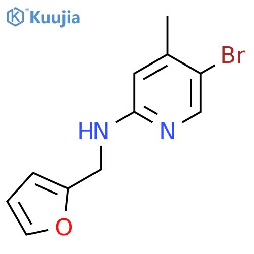 N-(5-Bromo-4-methyl-2-pyridinyl)-N-(2-furylmethyl)amine structure