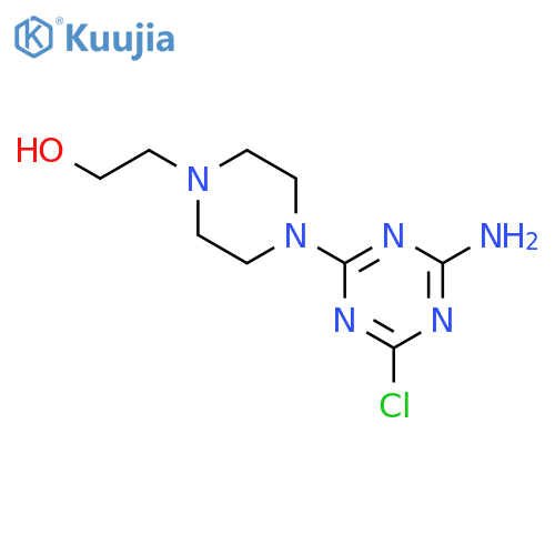 2-4-(4-Amino-6-chloro-1,3,5-triazin-2-yl)-1-piperazinyl-1-ethanol structure