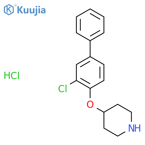 4-(3-Chloro1,1'-biphenyl-4-yl)oxypiperidinehydrochloride structure