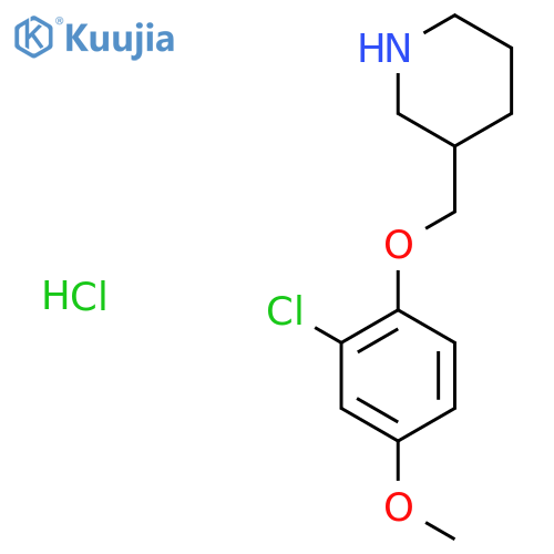 3-(2-Chloro-4-methoxyphenoxy)methylpiperidinehydrochloride structure