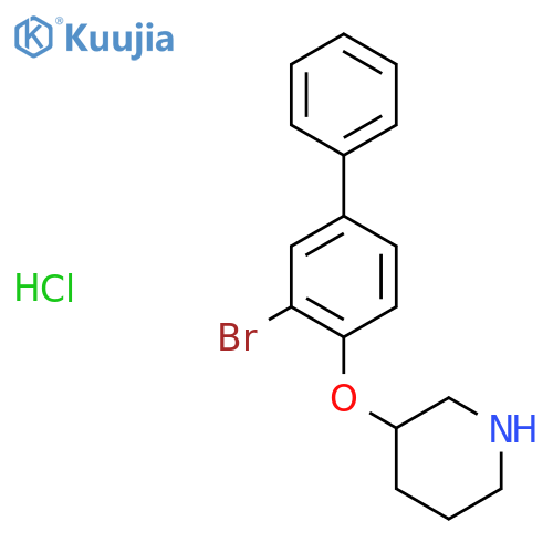 3-Bromo1,1'-biphenyl-4-yl 3-piperidinyl etherhydrochloride structure