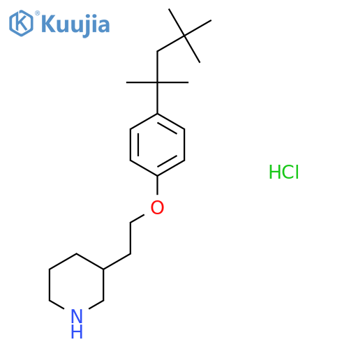 3-{2-4-(1,1,3,3-Tetramethylbutyl)phenoxy-ethyl}piperidine hydrochloride structure
