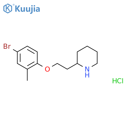 2-2-(4-Bromo-2-methylphenoxy)ethylpiperidinehydrochloride structure