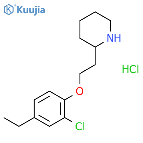 2-[2-(2-Chloro-4-ethylphenoxy)ethyl]piperidine hydrochloride structure