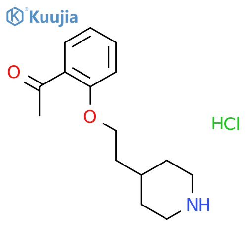 1-{2-2-(4-Piperidinyl)ethoxyphenyl}-1-ethanonehydrochloride structure