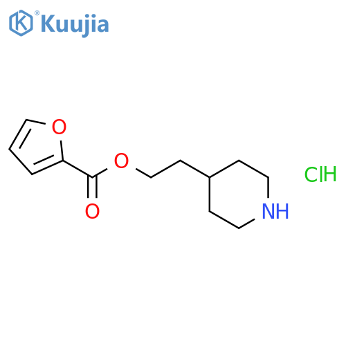2-(4-Piperidinyl)ethyl 2-furoate hydrochloride structure