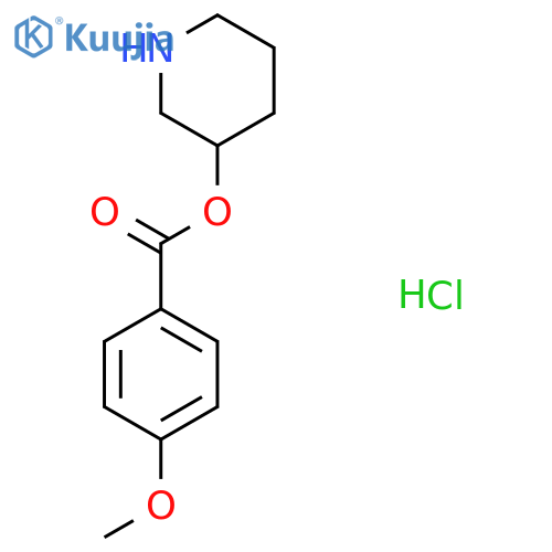 3-Piperidinyl 4-methoxybenzoate hydrochloride structure