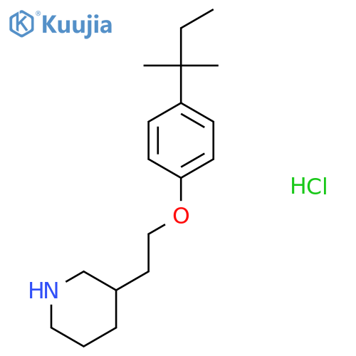 3-{2-4-(tert-Pentyl)phenoxyethyl}piperidinehydrochloride structure