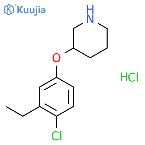 3-(4-Chloro-3-ethylphenoxy)piperidinehydrochloride structure