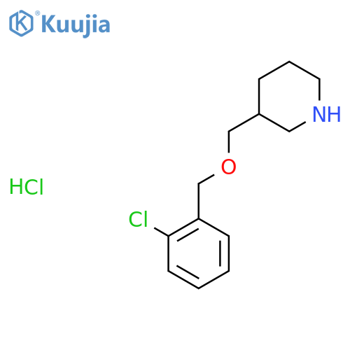 3-{(2-Chlorobenzyl)oxymethyl}piperidinehydrochloride structure