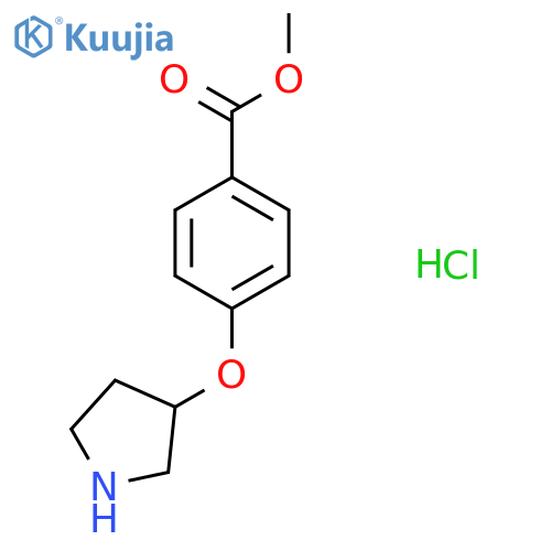 methyl 4-(pyrrolidin-3-yloxy)benzoate hydrochloride structure
