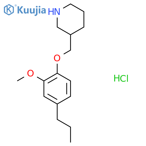 3-(2-Methoxy-4-propylphenoxy)methylpiperidinehydrochloride structure