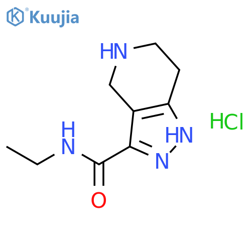 N-Ethyl-4,5,6,7-tetrahydro-1H-pyrazolo4,3-c-pyridine-3-carboxamide hydrochloride structure