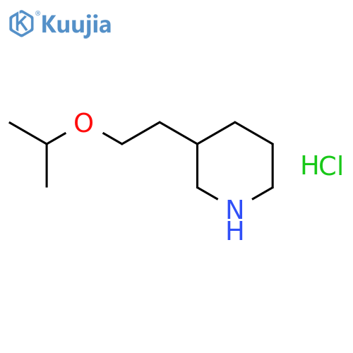 3-(2-Isopropoxyethyl)piperidine hydrochloride structure