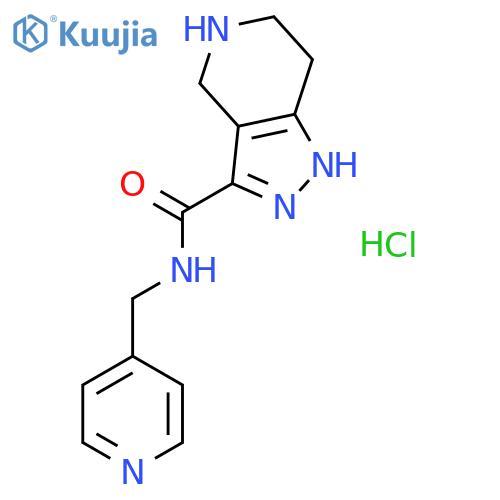 N-(4-Pyridinylmethyl)-4,5,6,7-tetrahydro-1H-pyrazolo4,3-cpyridine-3-carboxamide hydrochloride structure
