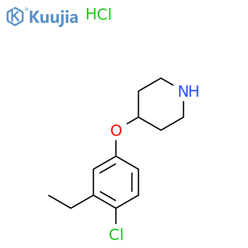 4-(4-Chloro-3-ethylphenoxy)piperidinehydrochloride structure