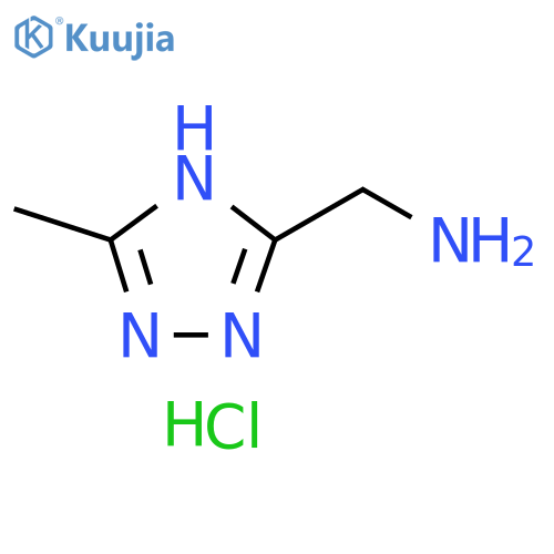 (5-Methyl-4H-1,2,4-triazol-3-yl)methanamine Hydrochloride structure