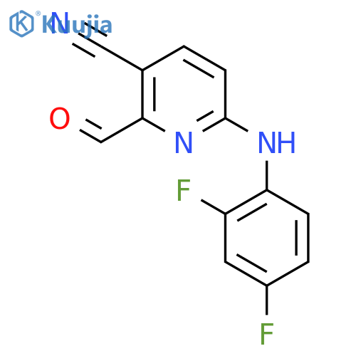 6-((2,4-Difluorophenyl)amino)-2-formylnicotinonitrile structure