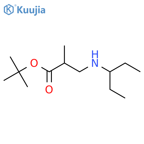 Tert-Butyl 2-methyl-3-[(pentan-3-yl)amino]propanoate structure