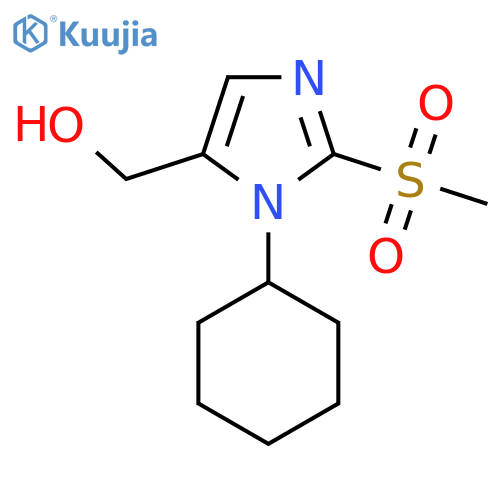 (3-cyclohexyl-2-methylsulfonylimidazol-4-yl)methanol structure