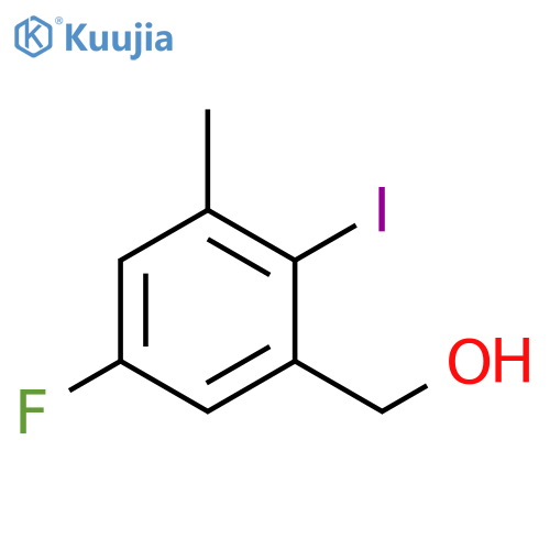 (5-fluoro-2-iodo-3-methylphenyl)methanol structure
