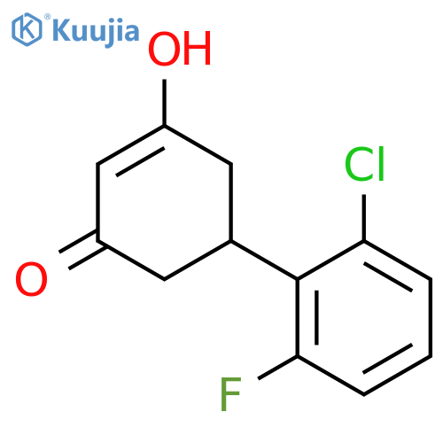 5-(2-chloro-6-fluorophenyl)-3-hydroxycyclohex-2-en-1-one structure