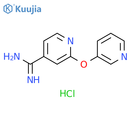2-(pyridin-3-yloxy)pyridine-4-carboximidamide hydrochloride structure
