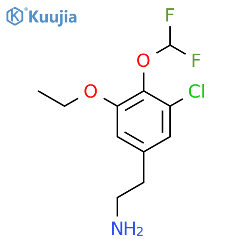 2-3-chloro-4-(difluoromethoxy)-5-ethoxyphenylethan-1-amine structure
