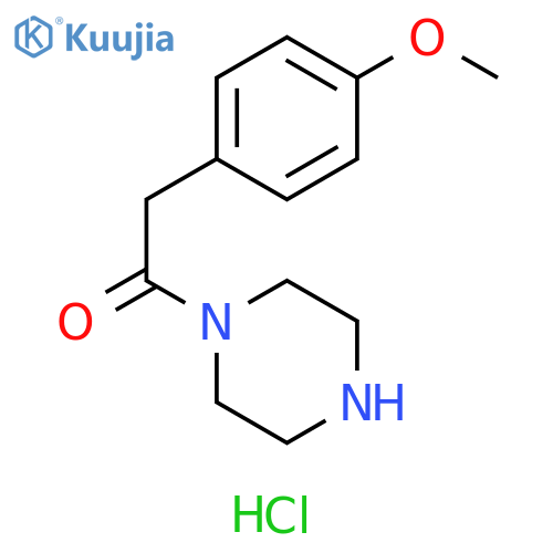 2-(4-methoxyphenyl)-1-piperazin-1-yl-ethanone;hydrochloride structure