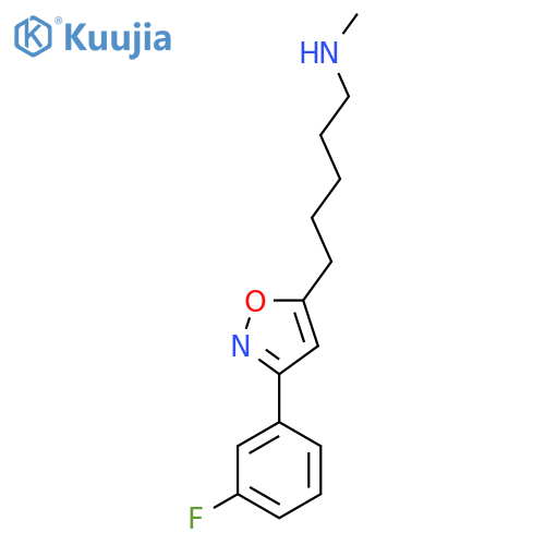 {5-3-(3-Fluorophenyl)-1,2-oxazol-5-ylpentyl}(methyl)amine structure
