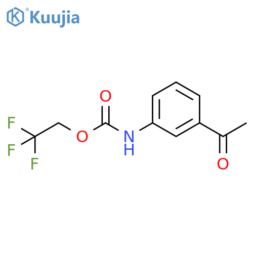 2,2,2-trifluoroethyl N-(3-acetylphenyl)carbamate structure
