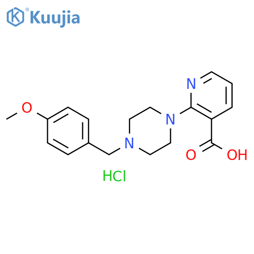 2-{4-[(4-Methoxyphenyl)methyl]piperazin-1-yl}pyridine-3-carboxylic Acid Hydrochloride structure
