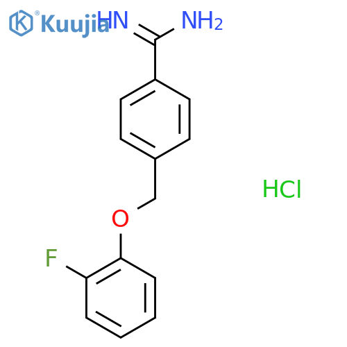 4-(2-Fluorophenoxymethyl)benzene-1-carboximidamide hydrochloride structure