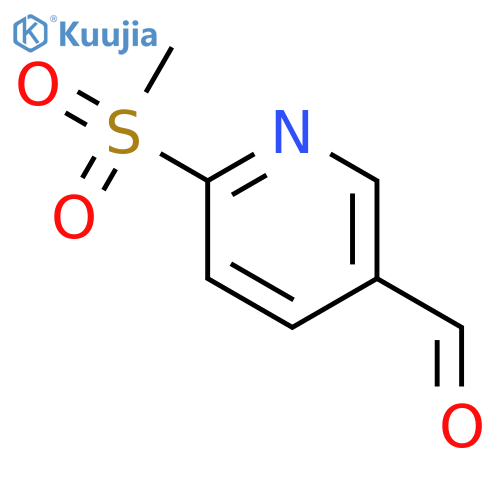 6-methanesulfonylpyridine-3-carbaldehyde structure