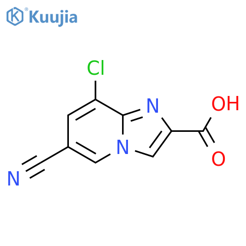 8-Chloro-6-cyanoimidazo1,2-apyridine-2-carboxylic acid structure