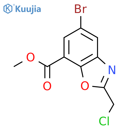 Methyl 5-bromo-2-(chloromethyl)-1,3-benzoxazole-7-carboxylate structure