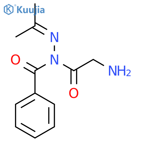 N-{[N'-(propan-2-ylidene)hydrazinecarbonyl]methyl}benzamide structure