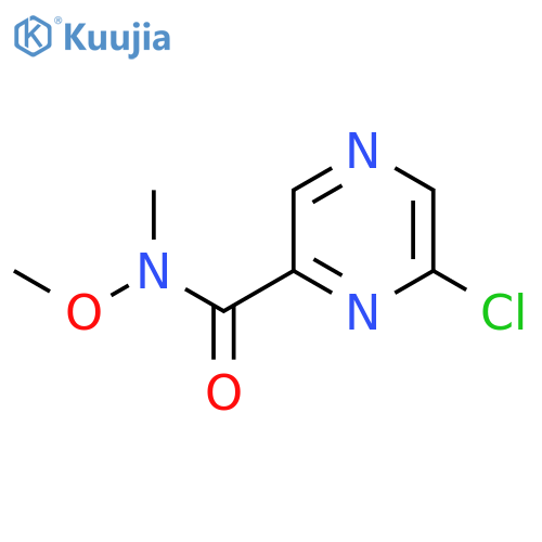 6-Chloro-N-methoxy-N-methylpyrazine-2-carboxamide structure