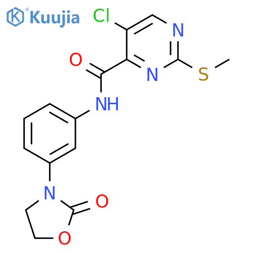 5-Chloro-2-(methylthio)-N-[3-(2-oxo-3-oxazolidinyl)phenyl]-4-pyrimidinecarboxamide structure