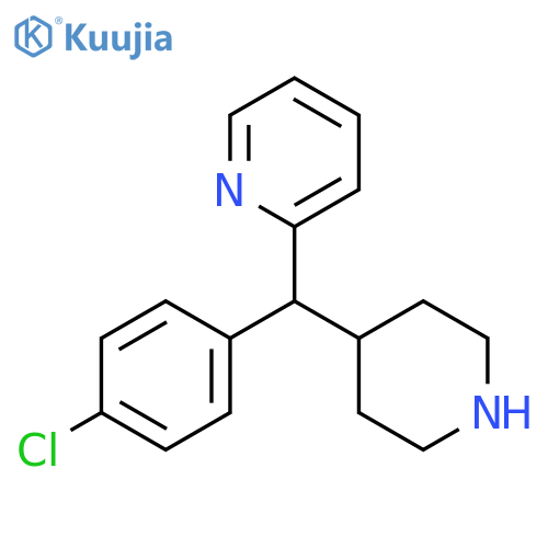 Pyridine, 2-[(4-chlorophenyl)-4-piperidinylmethyl]- structure