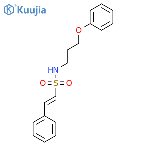 N-(3-phenoxypropyl)-2-phenylethene-1-sulfonamide structure