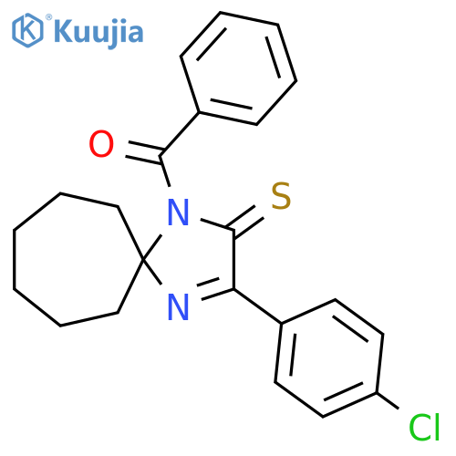 1-benzoyl-3-(4-chlorophenyl)-1,4-diazaspiro[4.6]undec-3-ene-2-thione structure
