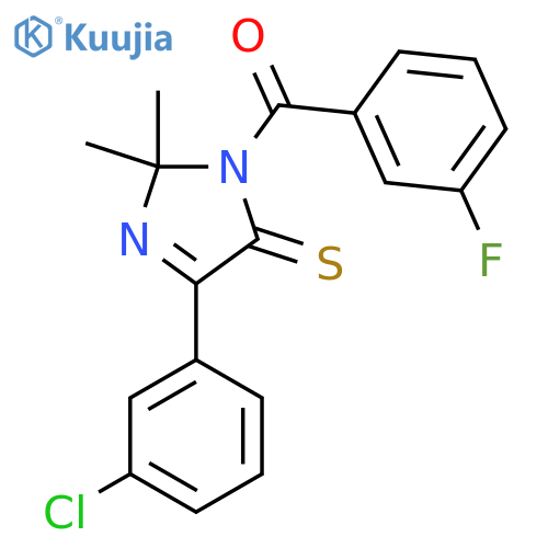 4-(3-chlorophenyl)-1-(3-fluorobenzoyl)-2,2-dimethyl-2,5-dihydro-1H-imidazole-5-thione structure