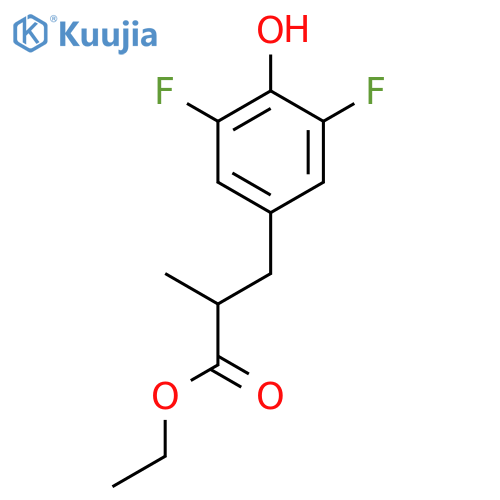 Ethyl 3-(3,5-difluoro-4-hydroxyphenyl)-2-methylpropanoate structure