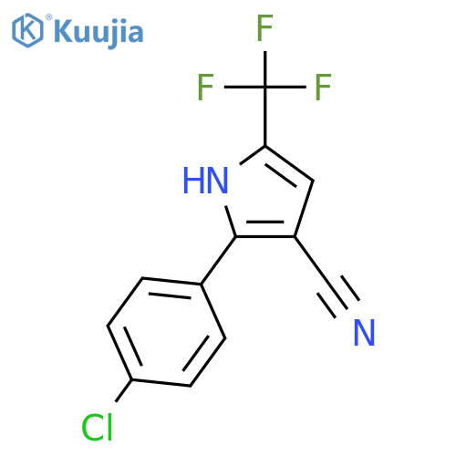2-(4-Chlorophenyl)-5-(trifluoromethyl)-1H-pyrrole-3-carbonitrile structure