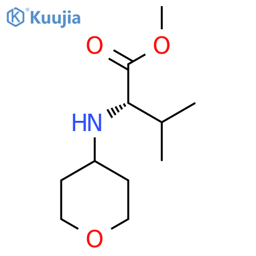 methyl 3-methyl-2-(oxan-4-yl)aminobutanoate structure