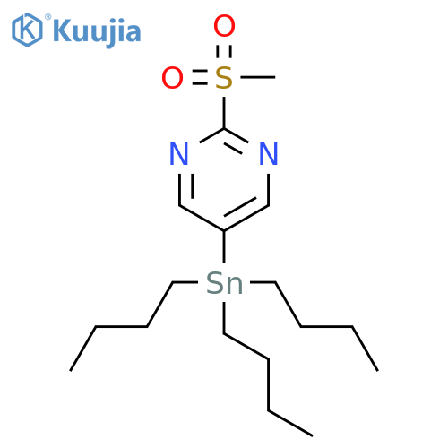 2-(Methylsulfonyl)-5-(tributylstannyl)pyrimidine structure