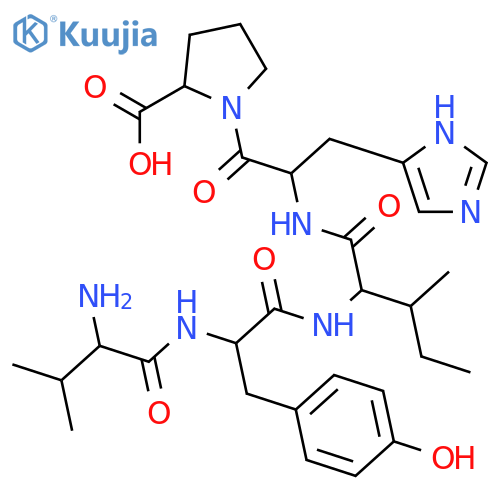 Angiotensin I/II (3-7) H-Val-Tyr-Ile-His-Pro-OH structure