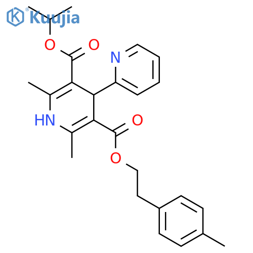[2,4'-Bipyridine]-3',5'-dicarboxylicacid, 1',4'-dihydro-2',6'-dimethyl-, 3'-(1-methylethyl)5'-[2-(4-methylphenyl)ethyl] ester structure