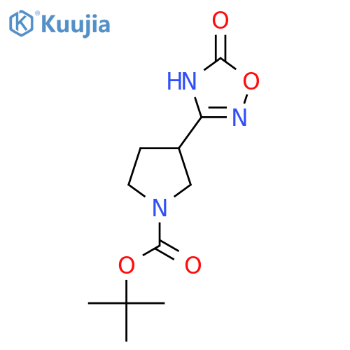 tert-butyl 3-(5-oxo-2,5-dihydro-1,2,4-oxadiazol-3-yl)pyrrolidine-1-carboxylate structure